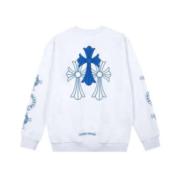 Chrome Hearts Blue Logo Crewneck Sweatshirt